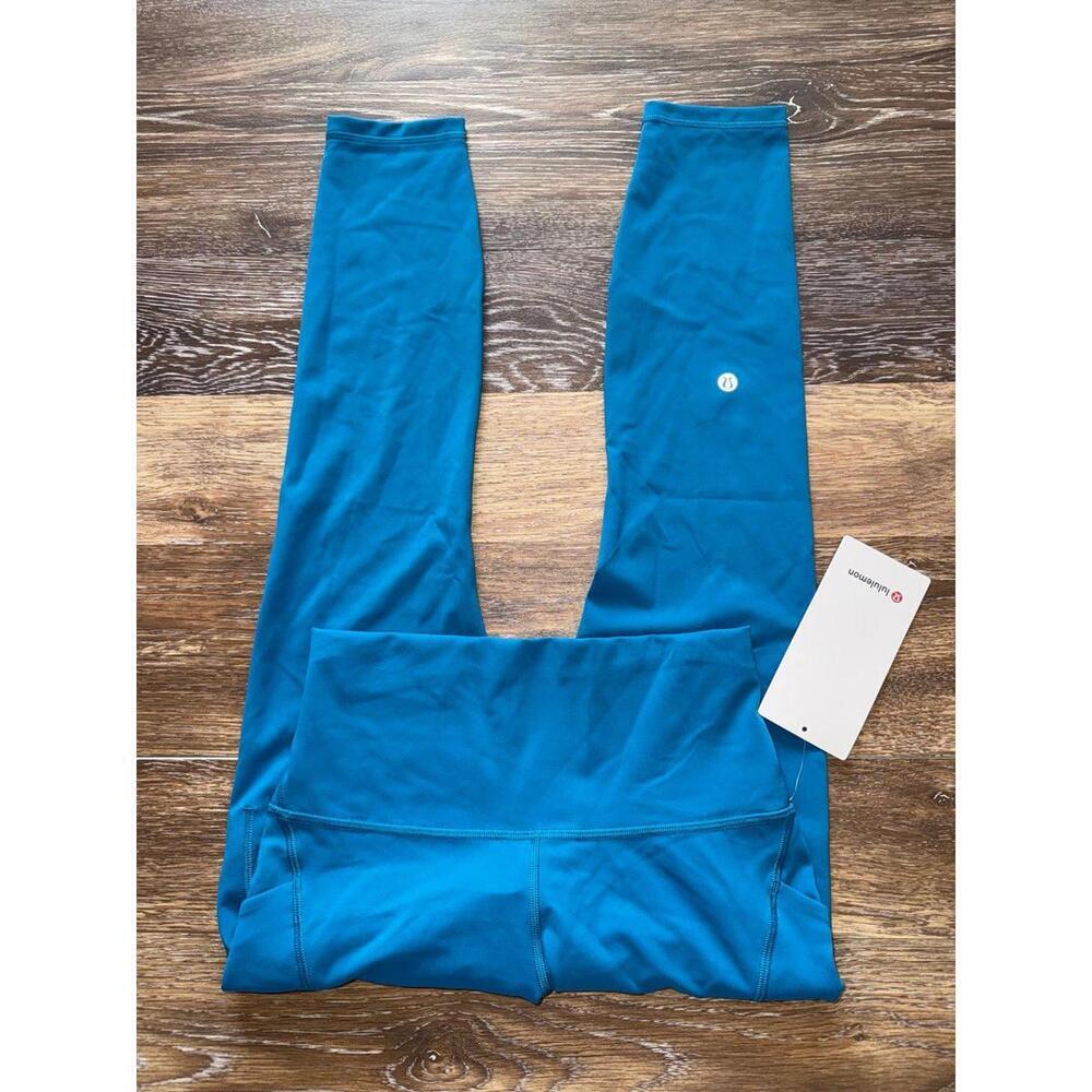Lululemon Wunder Train With Pockets High Rise 25” Hawaiian Blue Size 6 NWT